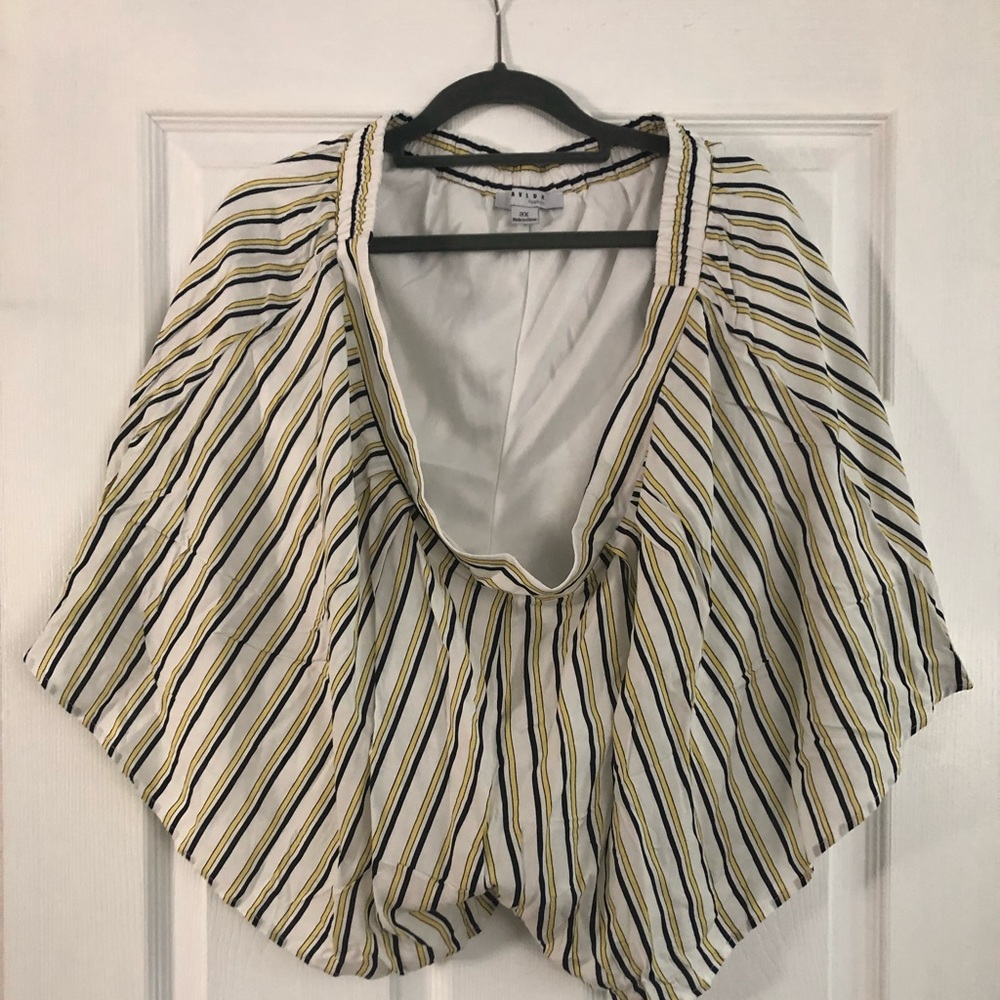 Yellow and white stripped shorts